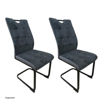 Schwingstuhl Mateo Grau 2er-Set