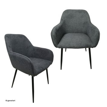 Stuhl Albany Waffle Grau 2er-Set