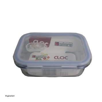 Frischhaltedose Blau 620 ml Glas mit Kunststoffdeckel