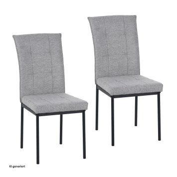 Stuhl Matthew Hellgrau 2er-Set