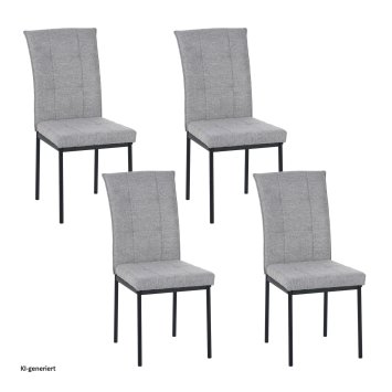 Stuhl Matthew Hellgrau 4er-Set