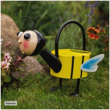 Gartendekoration Gießkanne Biene