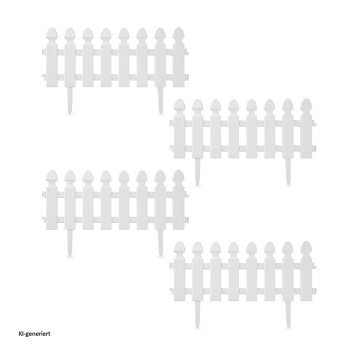Zierzaun Palisade 4-teilig Nessa