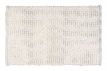 Badteppich Mod. Ecoli, weiß, Polyester/Baumwolle, 50x80 cm, rutschhemmende Rückseite, schnelltrocknend