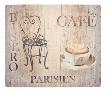 Abdeckmatte Mod. Bistro, mehrfarbig, PVC, 60x52 cm, hitzebeständig und rutschfest