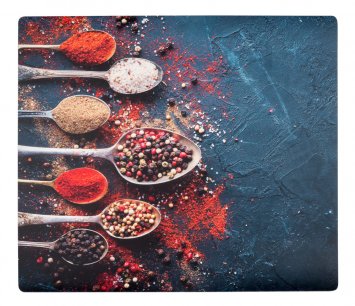 Abdeckmatte Mod. Pikant, mehrfarbig, PVC, 60x52 cm, hitzebeständig und leicht abwischbar