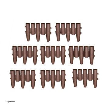 Beeteinfassung Palisade 8-teilig Nessa