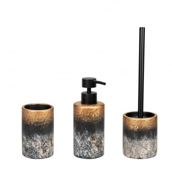 Bad-Accessoire Set Mod. Lacona, 3-teilig, aus hochwertigem Beton