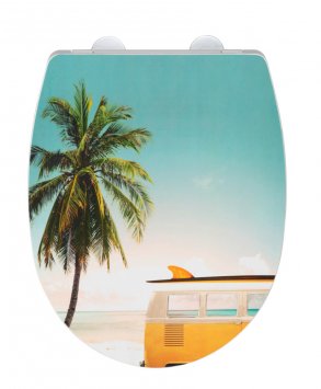 WC-Sitz Mod. Corbara, mehrfarbig, Thermoplast, 36.5x45 cm, mit Easy-Close Absenkautomatik