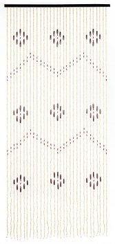 Vorhang Mod. Holzperlen, mehrfarbig, Holz/Bambus, 90x200 cm, 31 Stränge aus Ahornholzperlen