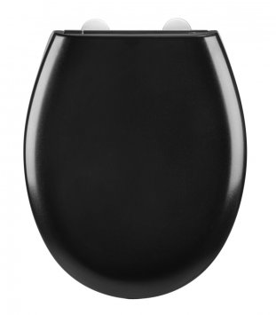 WC-Sitz Mod. Rieti, schwarz, Duroplast, 37x44,5 cm, easy close Absenkautomatik