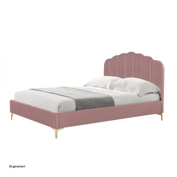 Bett 140 x 200 cm Yoris Pink