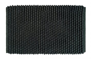 Badteppich Mod. Solivo, dunkelgrün, Polyester/Baumwolle, 50x80 cm, rutschhemmend und schnelltrocknend