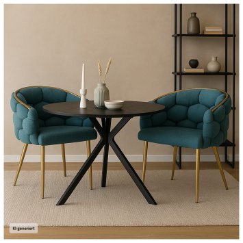 Stuhl Alsen Gold Petrol