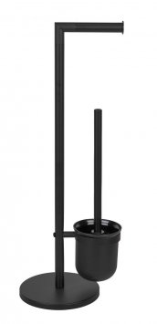 Stand WC-Garnitur Mod. Parus Schwarz, aus lackiertem Stahl