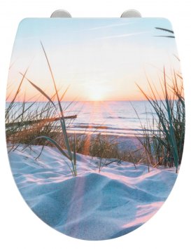 Toilettensitz Mod. Baltic Hochglanz, WC-Sitz mit Absenkautomatik, Schnellbefestigung