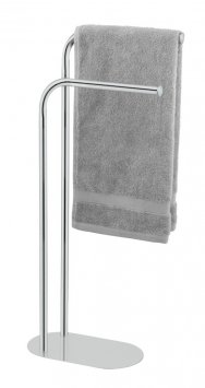 Handtuchständer Mod. Levante, glänzend, Edelstahl, 30x79x17 cm, freistehend, platzsparend im Bad