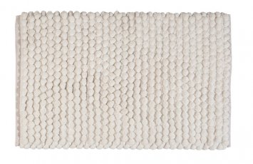 Badteppich Mod. Solivo, weiß, Polyester/Baumwolle, 50x80 cm, rutschhemmend beschichtet, schnelltrocknend