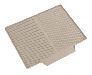 Abtropfmatte Mod. Nelia, beige, Kunststoff, 34x40x3 cm, geneigte Fläche für Wasserablauf