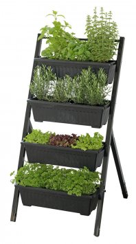 Vertikales Hochbeet, 4 Etagen, wetterbeständiger Kunststoff