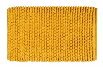 Badteppich Mod. Solivo, senfgelb, Polyester/Baumwolle, 50x80 cm, rutschhemmend beschichtet, schnelltrocknend