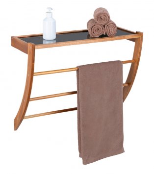 Wandregal Mod. Fondi, aus massivem Akazienholz