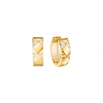 Klappcreolen 585/- Gelbgold bicolor glanz/diam.