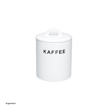 Vorratsdose Steingut Weiß Kaffee