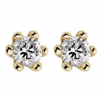 Ohrringe Gold 585 mit 2 echten Brillanten zus. 0,10ct.