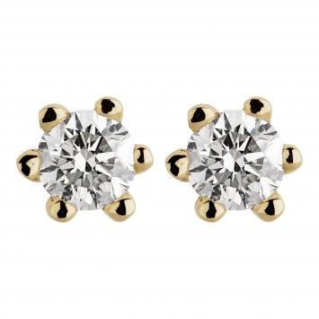 Ohrringe Gold 585 mit 2 natürlichen Brillanten zus. 0,20ct.