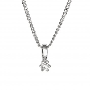 Halskette Gold 585 mit natürlichem Brillant 0,05 ct.