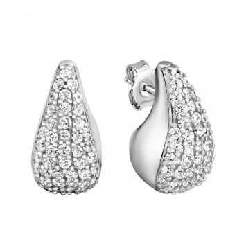 Ohrring 925 Silber rhodiniert Zirkonia