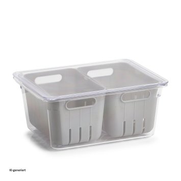 Kühlschrank-Box Grau Kunststoff