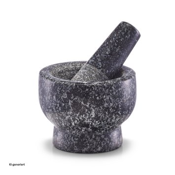 Mörser und Stößel Granit Anthrazit Ø 9 cm