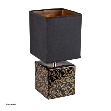 Lampe 35 cm schwarz/gold