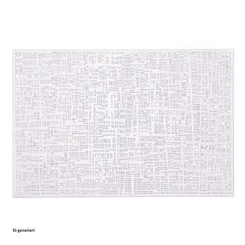 Platzmatte Rechteckig Scribble Weiß