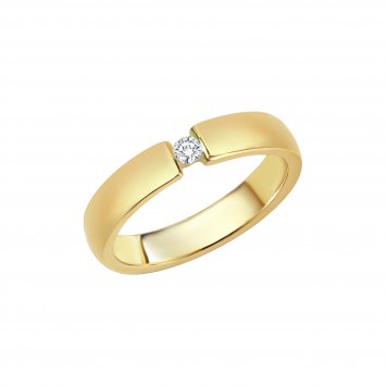 Ring Gold 375 mit 1x Brillant 0,05ct.