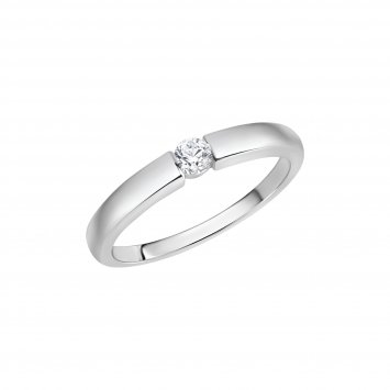 Ring Silber 925 rhodiniert mit Zirkonia weiß
