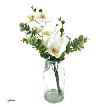 Kunstblume Orchidee in Vase Leilani