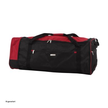 Reisetasche auf Rollen Rochester Schwarz Rot
