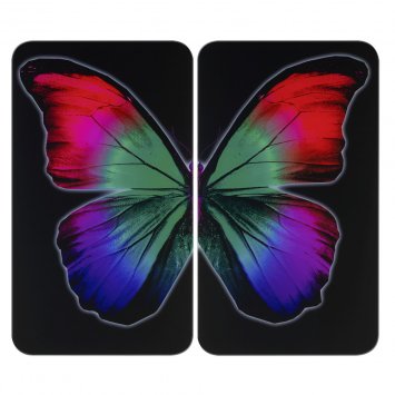 Herdabdeckplatte Universal Mod. Butterfly by Night, 2er Set, für alle Herdarten geeignet