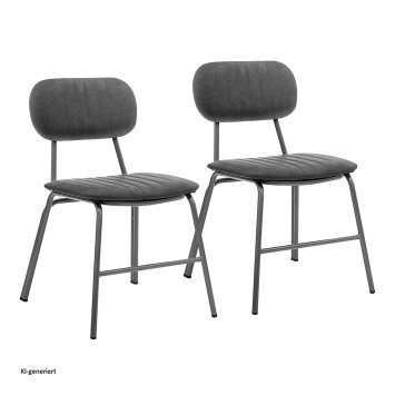 Stuhl 2er Set Vivila Dunkelgrau