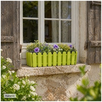 Blumenkasten mit Wasserspeicher Nessa 50 cm Grün