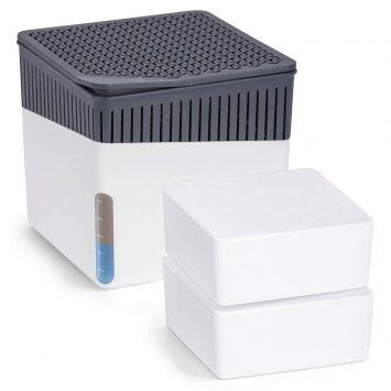 Raumentfeuchter Mod. Cube Weiß 1000 g mit Nachfüller, beugt Schimmel und Gerüchen vor