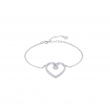 Armband 925 Sterling Silber rhodiniert Glänzend Zirkonia weiß