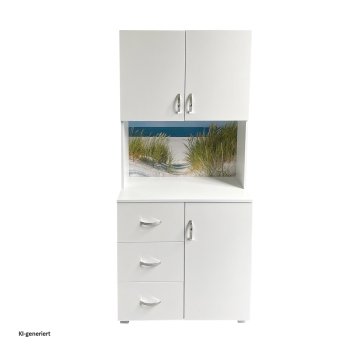 Badschrank Blanca Wellness Motiv Düne
