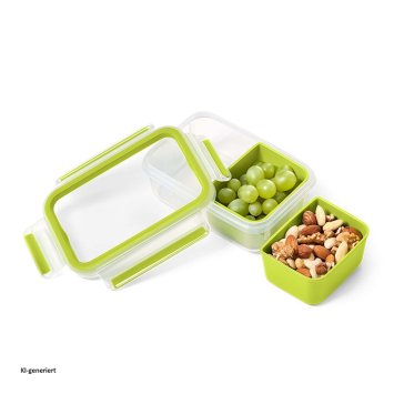 Snackbox mit 2 Einsätzen Clip + Go