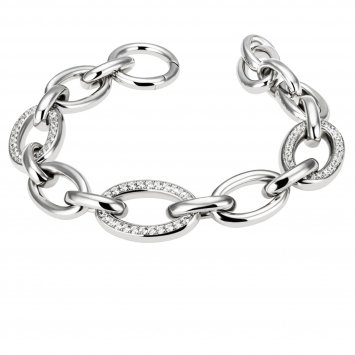 Armband 925 Sterling Silber  Glänzend  Zirkonia weiß