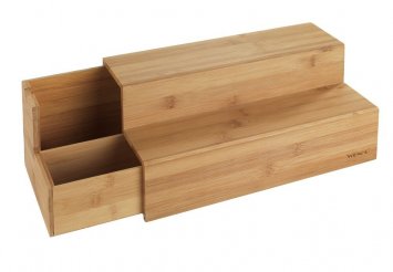 Bambus Treppe Mod. für Kaffee und Tee, beidseitig ausziehbar