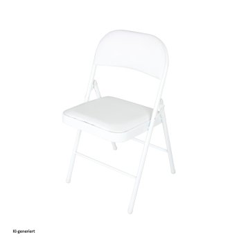 Klappstuhl Wedigo Kunstleder Weiß-Weiß